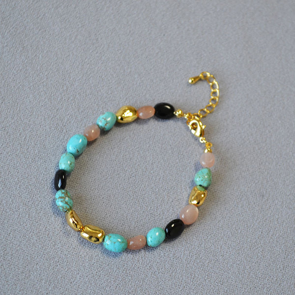 Turquoise Gemstone Beaded Necklace, Bracelet or Full Set - Zafari Studio Jewelry
