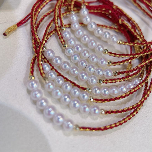 Mini Baby Freshwater Pearl Weave Bracelet - Zafari Studio Jewelry