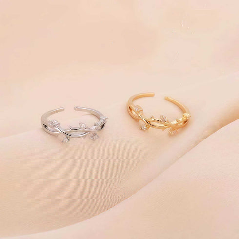 Branch Zirconia Ring - Rings | ZAFARI Studio Jewelry