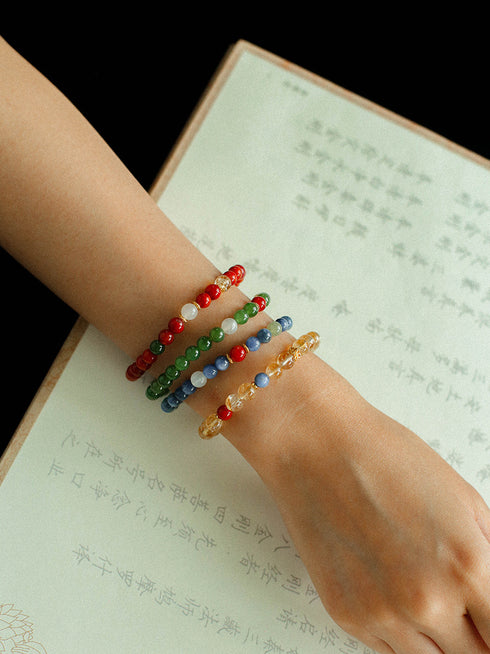 Colorful Natural Stones Bracelet - Zafari Studio Jewelry