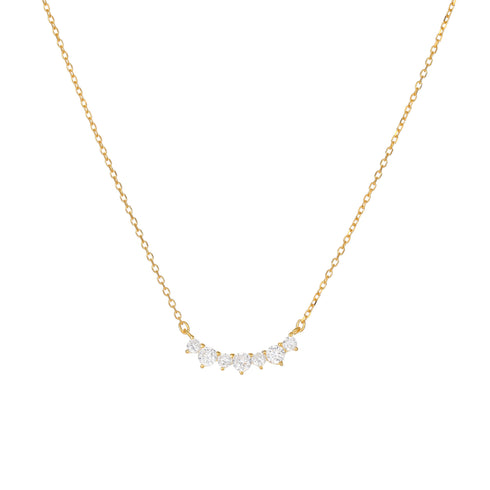 Smile Zirconia Pendant Necklace - Necklaces | ZAFARI Studio Jewelry