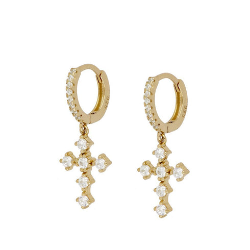 Cubic Zirconia Stones Hoop Earrings - Zafari Studio Jewelry