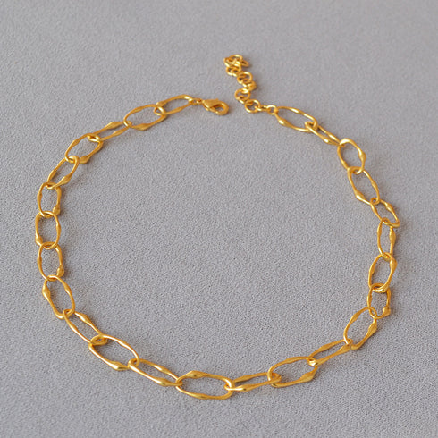 Irregular Gold Chain Necklace - Zafari Studio - Zafari Jewlery