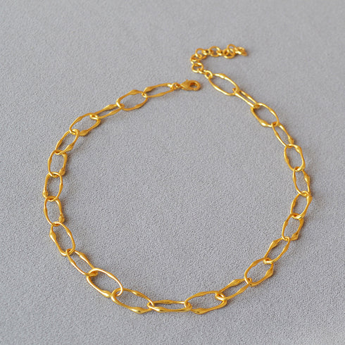 Irregular Gold Chain Necklace - Zafari Studio - Zafari Jewlery
