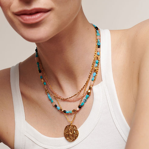 Turquoise Gemstone Beaded Necklace, Bracelet or Full Set - Zafari Studio Jewelry