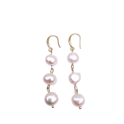 Sisi Pearls Drop Earrings - Zafari Studio Jewelry