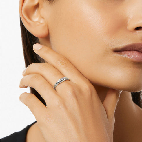 Eye Shape Zirconia Ring - Zafari Studio Jewelry