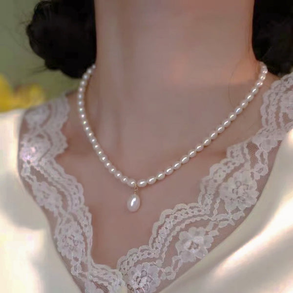 Millet Pearl Beaded Necklace - Zafari Studio Jewelry