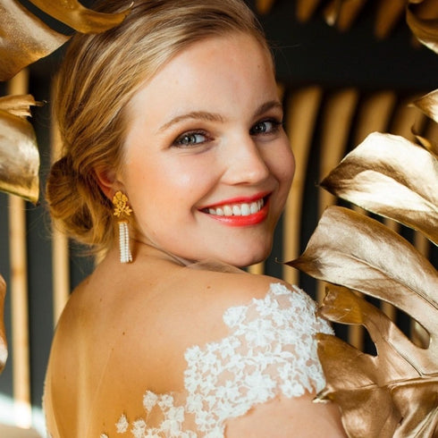 Tassel Man-made Pearl Lace Drop Earrings - Zafari Studio Jewelry