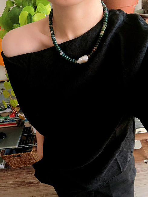 Luxury Design Baroque Pearl Choker Necklace (Copy) - Necklaces | ZAFARI Studio Jewelry