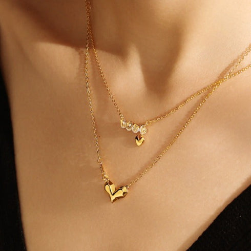 Letter LOVE Gold CZ Pendant - Zafari Studio Jewelry
