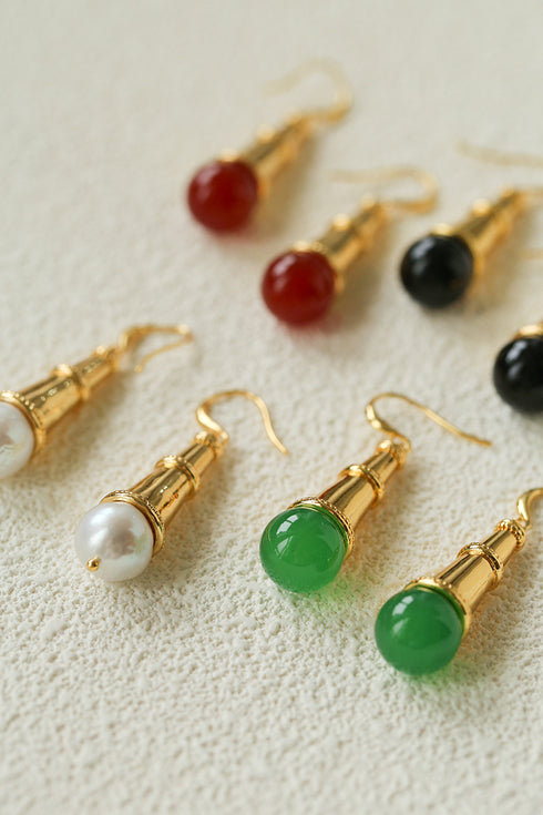 Leaf Pattern Earrings (Copy) - Earrings | ZAFARI Studio Jewelry