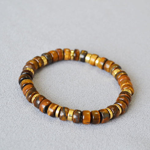 Natural Gemstone Tiger’s Eye, Agate, Crystal Bracelet - Zafari Studio Jewelry