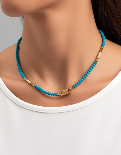 Beaded Turquoise Necklace, Earrings or Full Set (Copy) (Copy) - Sets | ZAFARI Studio Jewelry