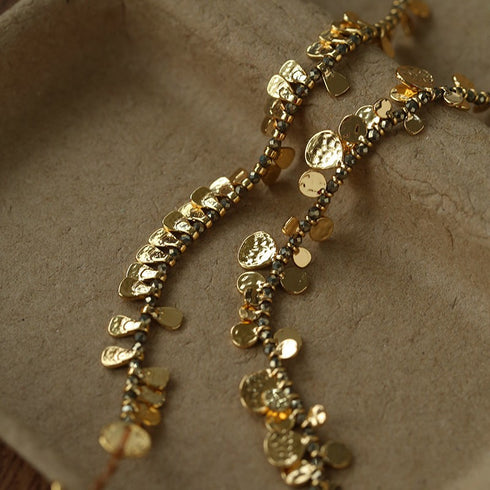 Gold Coin Pendant Bracelet - Zafari Studio Jewelry