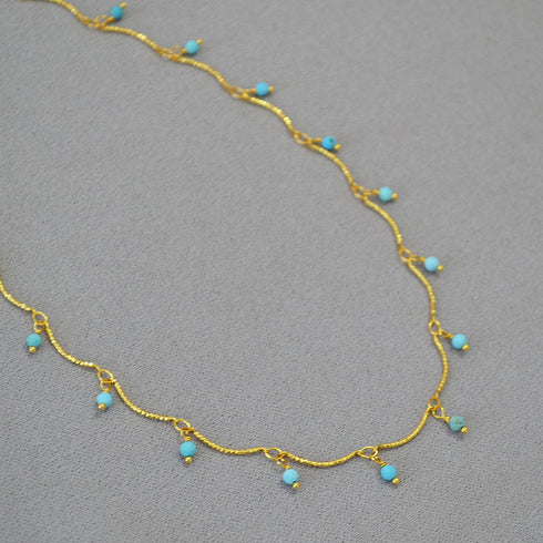 Vintage Turquoise Tassel Necklace - Zafari Studio Jewelry