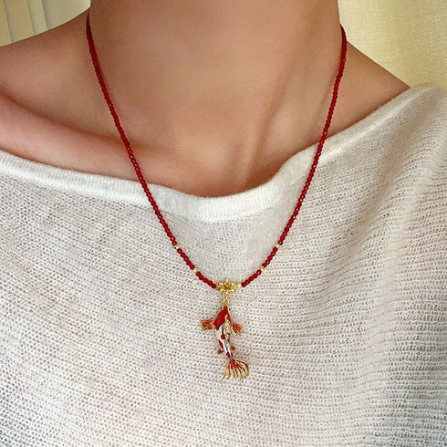 Enamel Koi Fish Jewelry Set