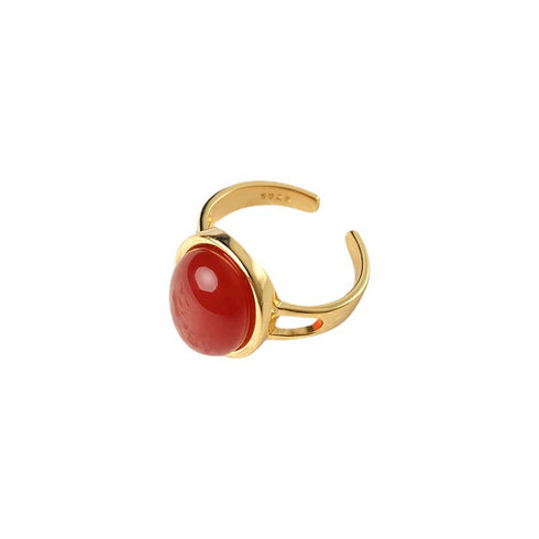 Red Onyx Open Closure Ring - Zafari Studio Jewelry