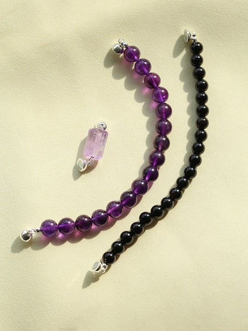 Crystal Beaded Bracelet with Manegtic Clasp - Zafari Studio Jewelry