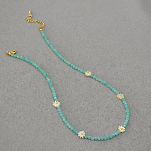 Daisy Mini Beaded Necklace - Zafari Studio Jewelry