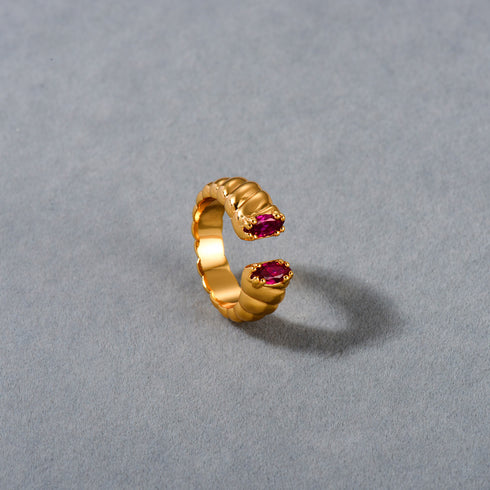 Prong set Zircon Open Ring - Rings | ZAFARI Studio Jewelry