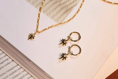 North Star Earrings, Pendant or Full Set - Zafari Studio Jewelry