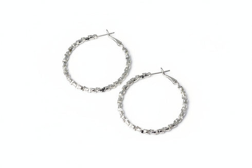 Large Silver Hoop Earrings