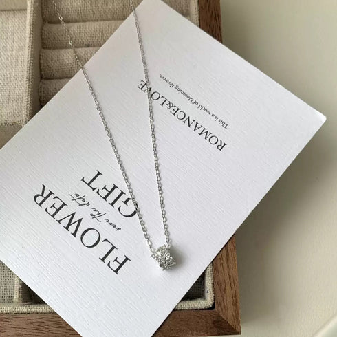 Zirconia Hoop Pendant Necklace - Necklaces | ZAFARI Studio Jewelry