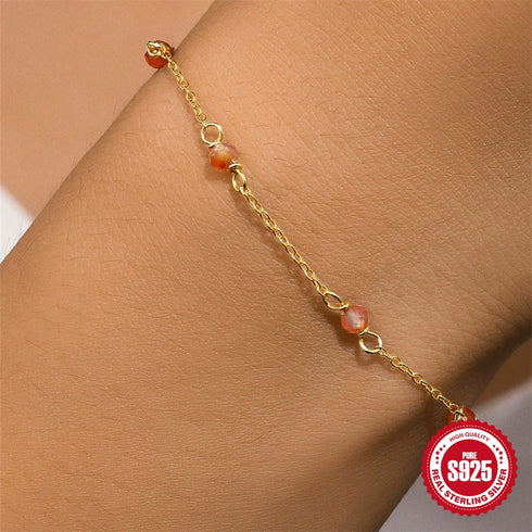 Handmade Beaded Agate Bracelet - Zafari Studio Jewelry