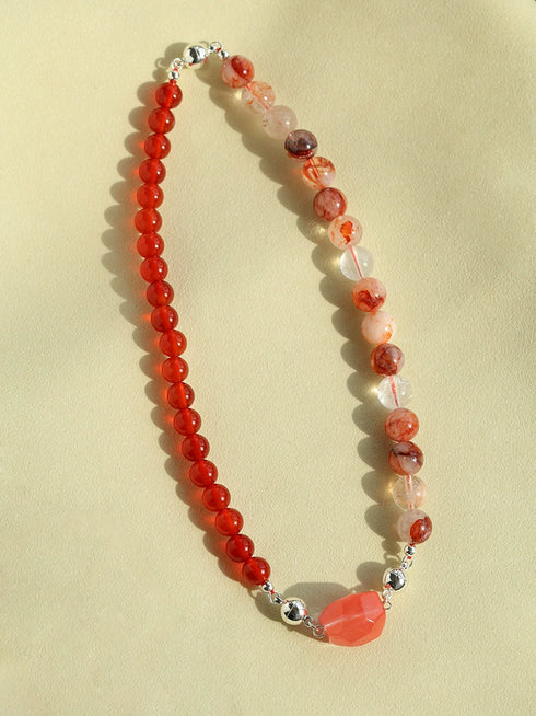 Crystal Beaded Necklace with Removable Clasp - Zafari Studio Jewelry