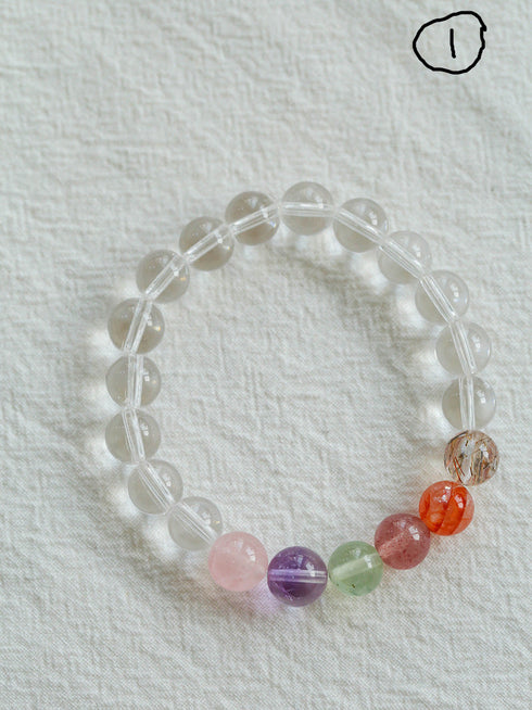 Multicolor Crystals Beaded Bracelet - Zafari Studio Jewelry