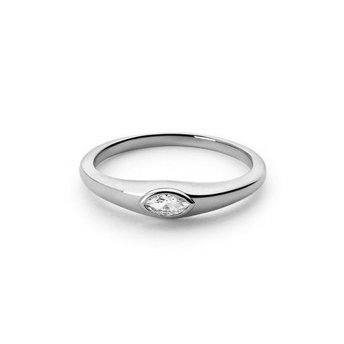Eye Shape Zirconia Ring - Zafari Studio Jewelry