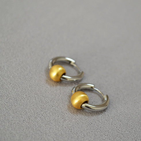 Cats Eye Ball Hoop Earrings - Zafari Studio Jewelry