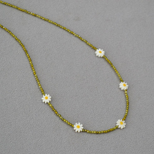 Daisy Mini Beaded Necklace - Zafari Studio Jewelry
