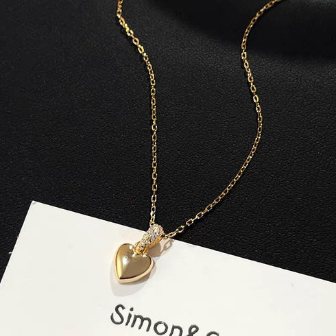 Heart Zirconia Pendant Necklace - Necklaces | ZAFARI Studio Jewelry