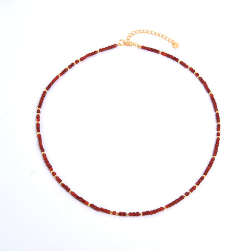 Red Agate Beaded Necklace - Zafari Studio Jewelry