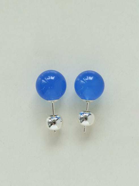 Crystal Amethyst Blue Agate Earrings - Zafari Studio Jewelry