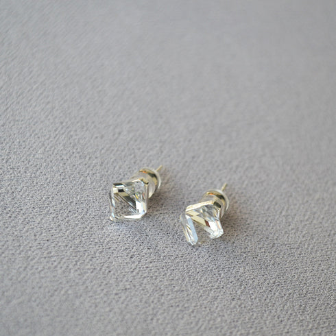 Geometric Crystal Stud Earrings
