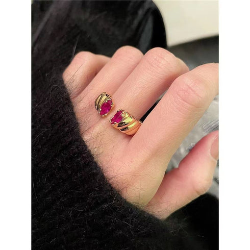 Prong set Zircon Open Ring - Rings | ZAFARI Studio Jewelry