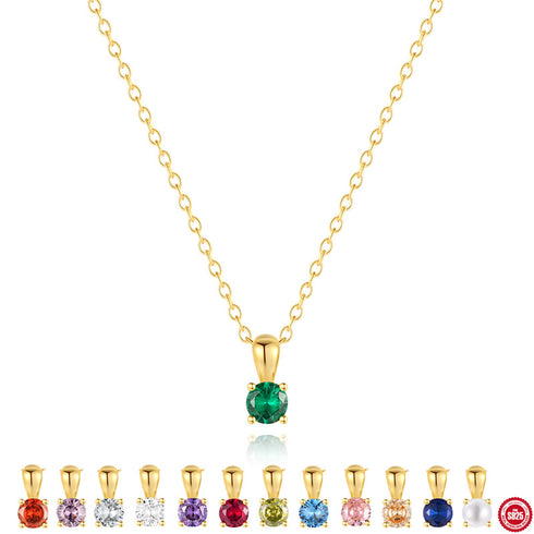 Classic Birthstone Necklace - Zafari Studio Jewelry