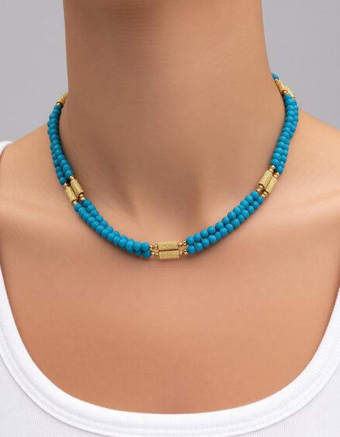 Beaded Turquoise Necklace, Earrings or Full Set (Copy) (Copy) - Sets | ZAFARI Studio Jewelry