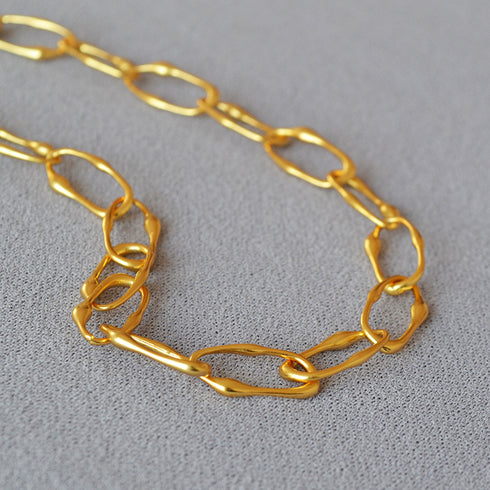 Irregular Gold Chain Necklace - Zafari Studio - Zafari Jewlery