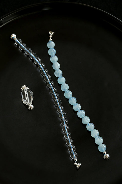 Crystal Beaded Bracelet with Manegtic Clasp - Zafari Studio Jewelry