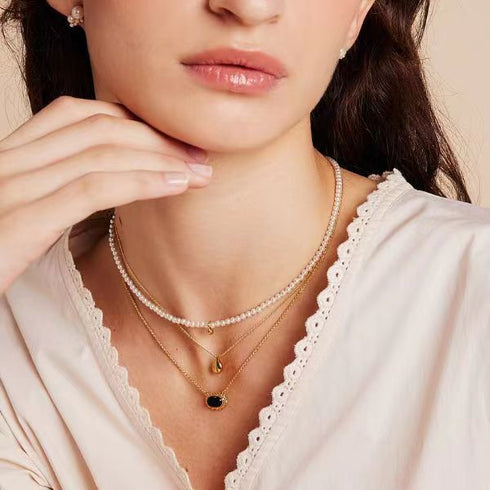 Vintage Oval Necklace and Earring Gold Vermeil - Sets | ZAFARI Studio Jewelry