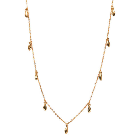 Teardrop Pendant Gold Necklace - Zafari Studio Jewelry