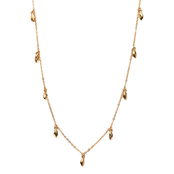 Teardrop Pendant Gold Necklace - Zafari Studio Jewelry