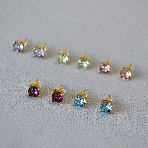 Crystal Diamond Ear Stud Earrings - Zafari Studio Jewelry