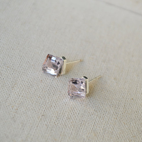 Geometric Crystal Stud Earrings