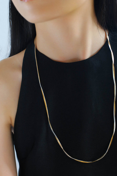 Mixed Metal Snake Chain Necklace - Necklaces | ZAFARI Studio Jewelry