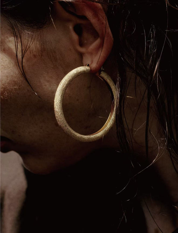 Frosted Hoop Earrings